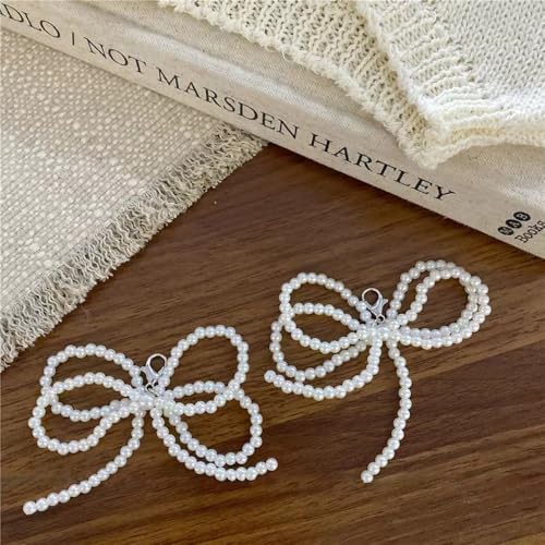Pearl Bow Shoe Charms for Sneakers - White
