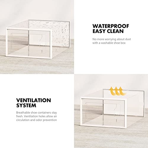 Clear Stackable Shoe Storage Organizer - 12 Pack