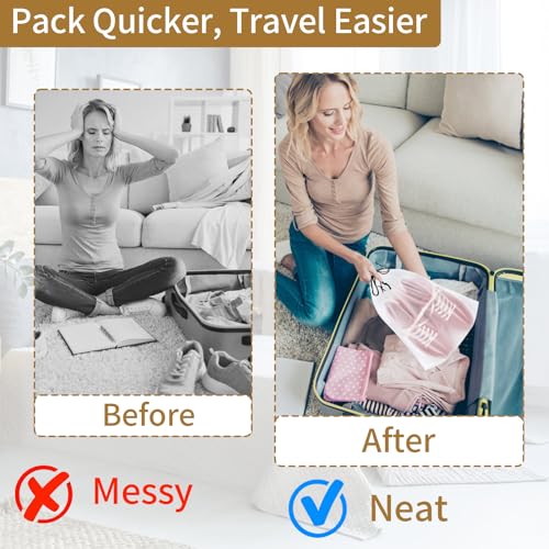 20-Pack Clear Waterproof Travel Shoe Bags