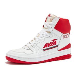 Men's Avia 830 Retro Basketball Sneakers, White/Red/Dark Grey