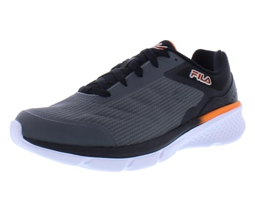 Fila Men's Memory Core Calibration Sneaker, Black/Orange