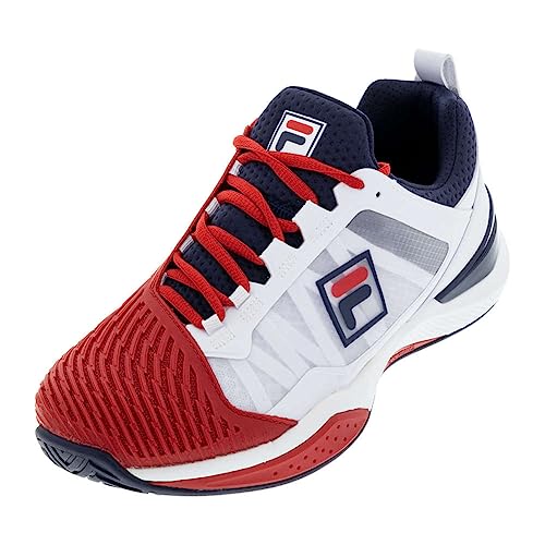 Fila Men's Speedserve Energized Sneakers - White/Red/Navy