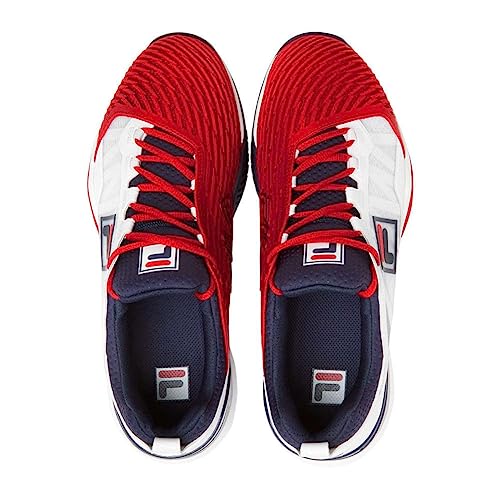Fila Men's Speedserve Energized Sneakers - White/Red/Navy