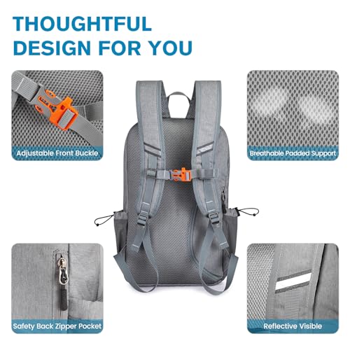 G4Free Adjustable Lightweight Pickleball Backpack, Light Grey