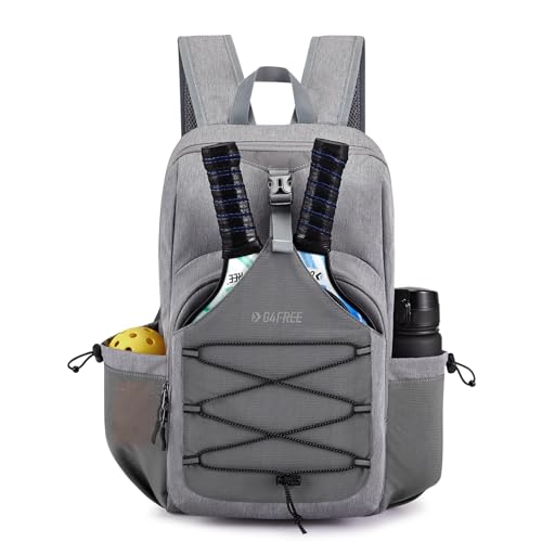 G4Free Adjustable Lightweight Pickleball Backpack, Light Grey