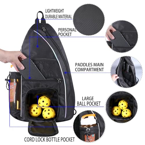 Pickleball Backpack and Paddle Case - Black