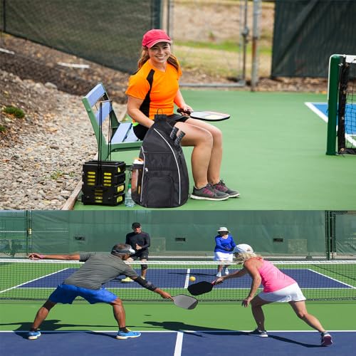 Pickleball Backpack and Paddle Case - Black