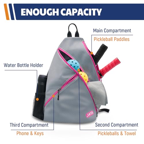 JAYA Lightweight Adjustable Backpack for Pickleball & Tennis