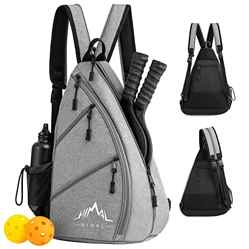 Himal Adjustable Pickleball Sling Bag with Water Bottle