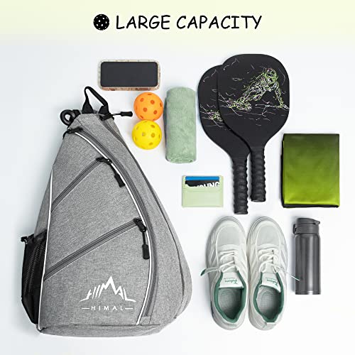 Himal Adjustable Pickleball Sling Bag with Water Bottle