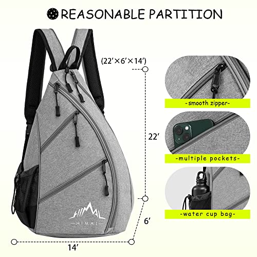 Himal Adjustable Pickleball Sling Bag with Water Bottle