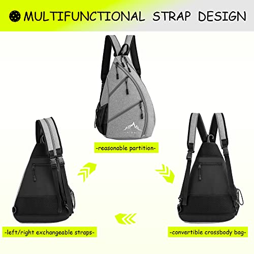 Himal Adjustable Pickleball Sling Bag with Water Bottle