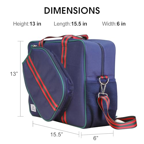 Insulated Pickleball Tote Bag with Shoe Compartment