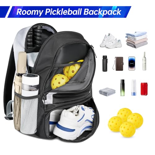 YOREPEK Pickleball Backpack with Shoe Compartment