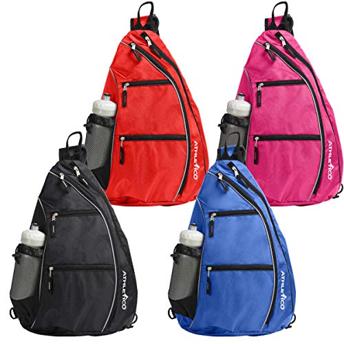 Athletico Sling Bag - Versatile Crossbody Backpack (Black)