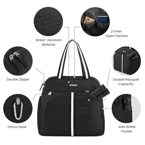 G4Free Pickleball Bag with Shoe Compartment - Black