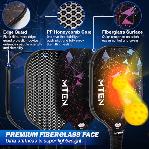 Pickleball Paddle Set with Rackets and Balls