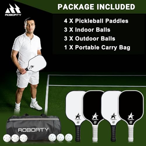 AOBORTY Premium Graphite Pickleball Paddle Set