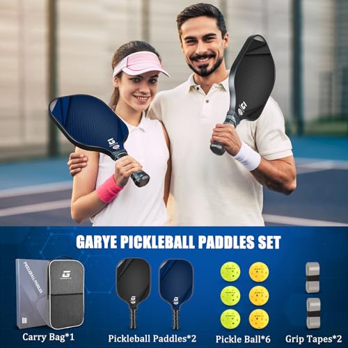 Garye USAPA Approved Carbon Fiber Pickleball Set