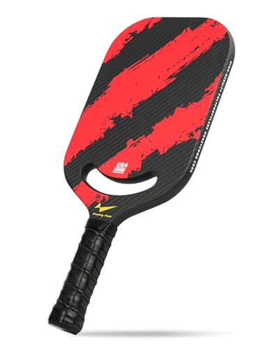 Warping Point Carbon Fiber Pickleball Paddle - Red