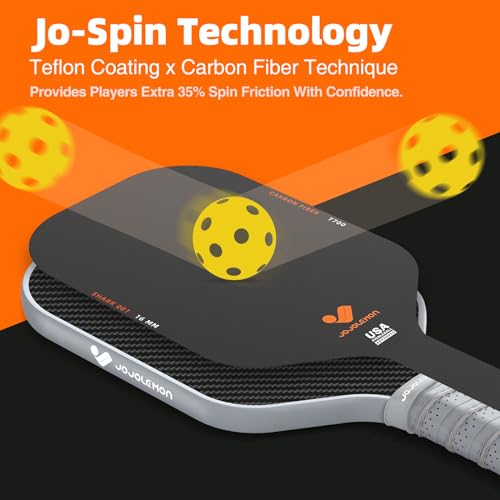 JOJOLEMON Raw Carbon Fiber Pickleball Paddle