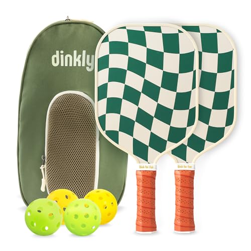 Dinkly Graphite Pickleball Paddles Set with Balls