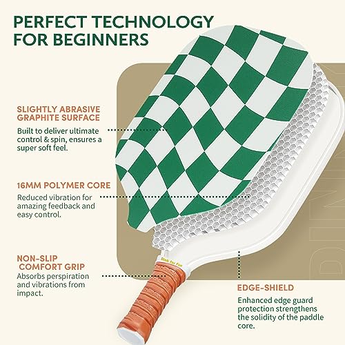 Dinkly Graphite Pickleball Paddles Set with Balls