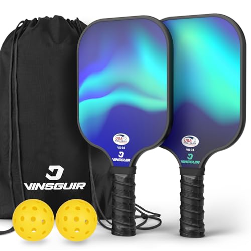 Lightweight Fiberglass Pickleball Paddles Set of 2