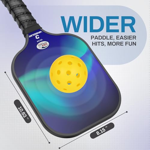 Lightweight Fiberglass Pickleball Paddles Set of 2