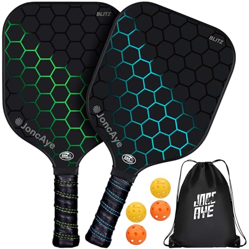 JoncAye Fiberglass Pickleball Paddle Set & Gear
