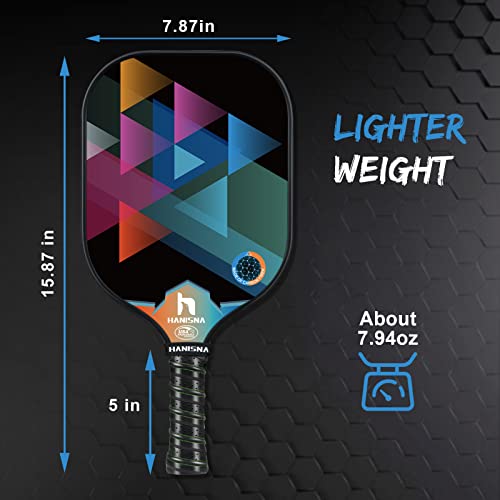 HANISNA Lightweight Carbon Fiber Pickleball Paddle