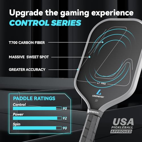 High Control Pickleball Paddle - Carbon Fiber T700