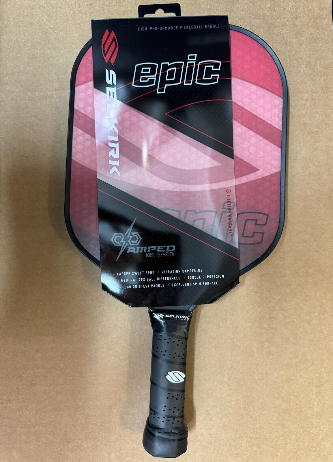 Selkirk Amped Epic Lightweight Pickleball Paddle - Red