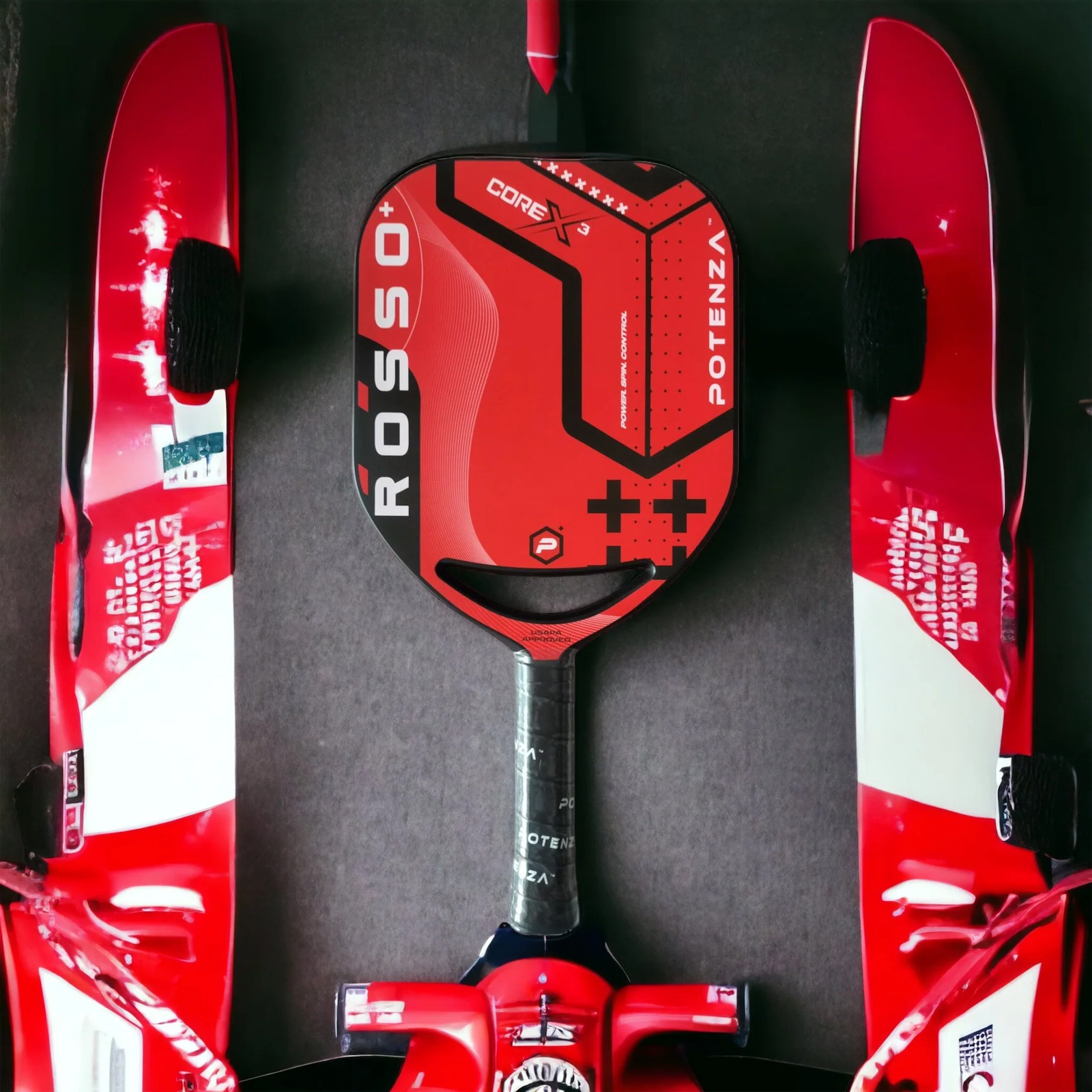 POTENZA "ROSSO+" Carbon Fiber Pickleball Paddle