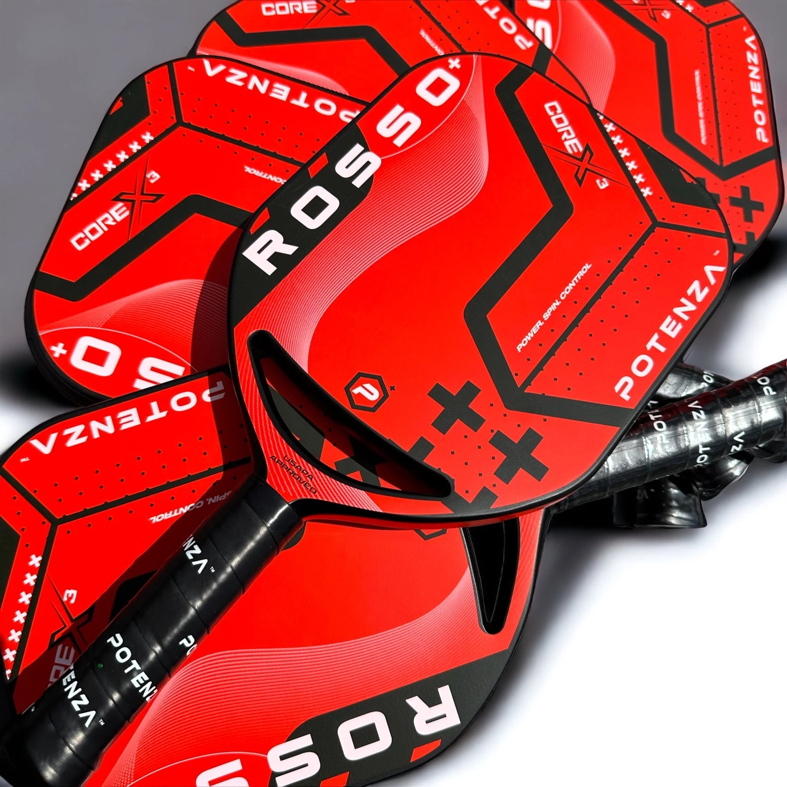 POTENZA "ROSSO+" Carbon Fiber Pickleball Paddle