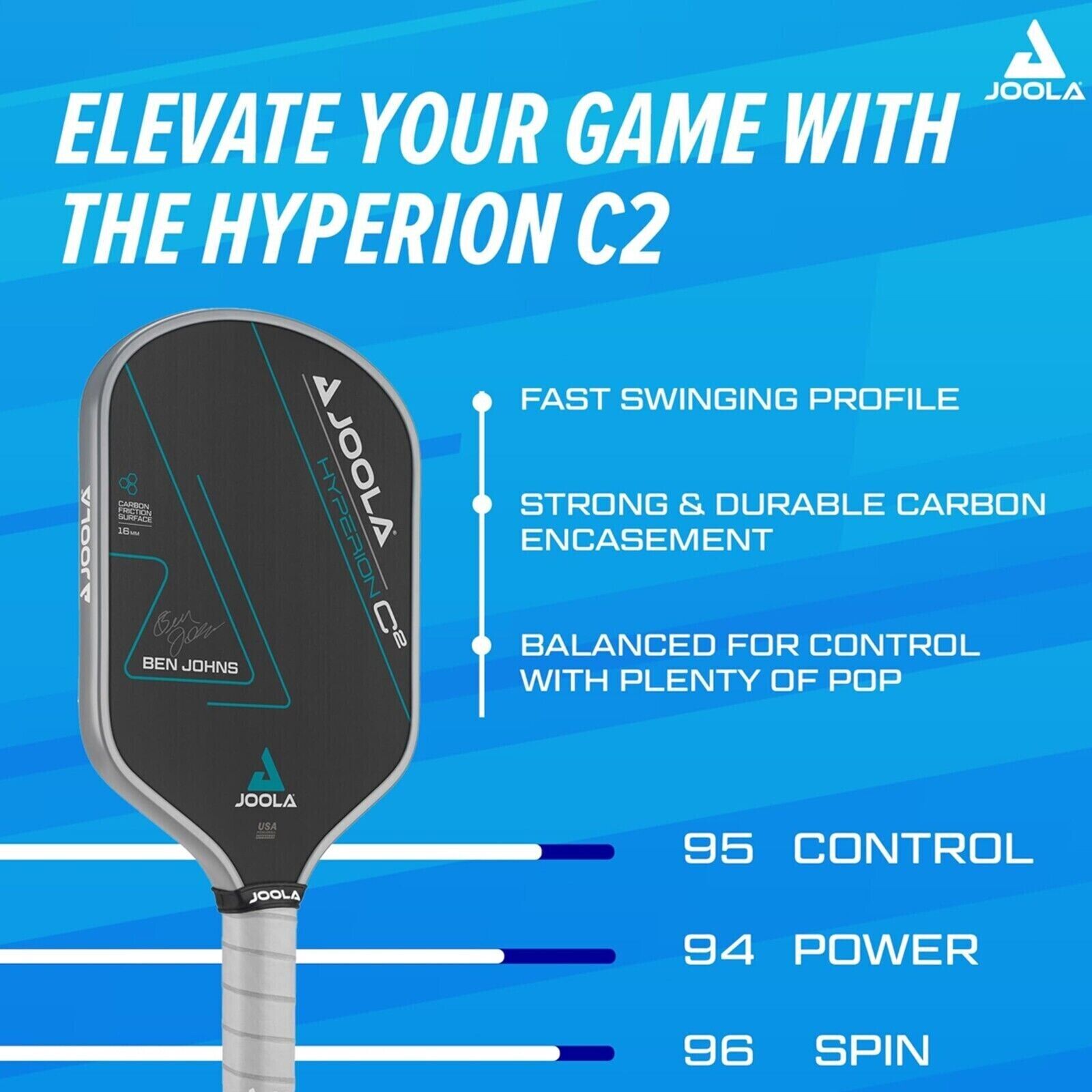 Ben Johns Hyperion C2 Pickleball Paddle - Power & Control
