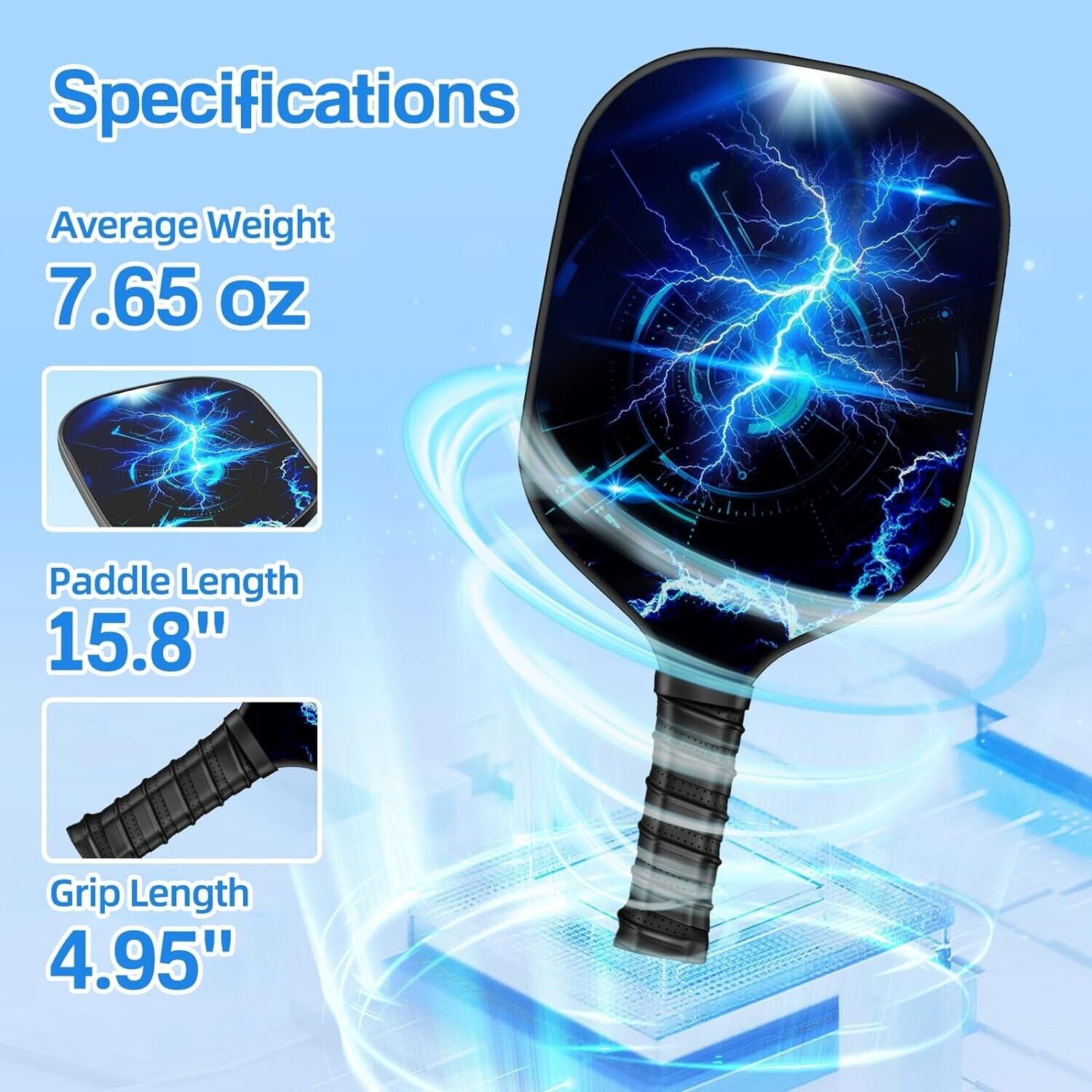 USAPA Approved Fiberglass Pickleball Paddle Set