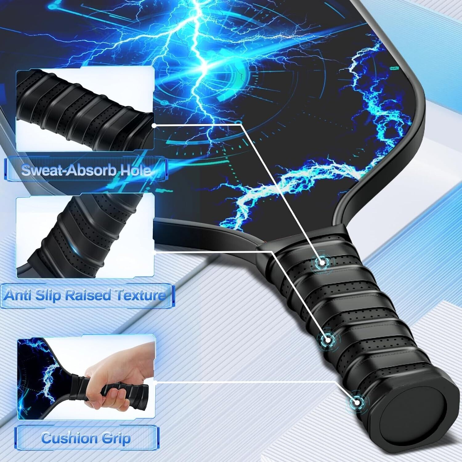 USAPA Approved Fiberglass Pickleball Paddle Set