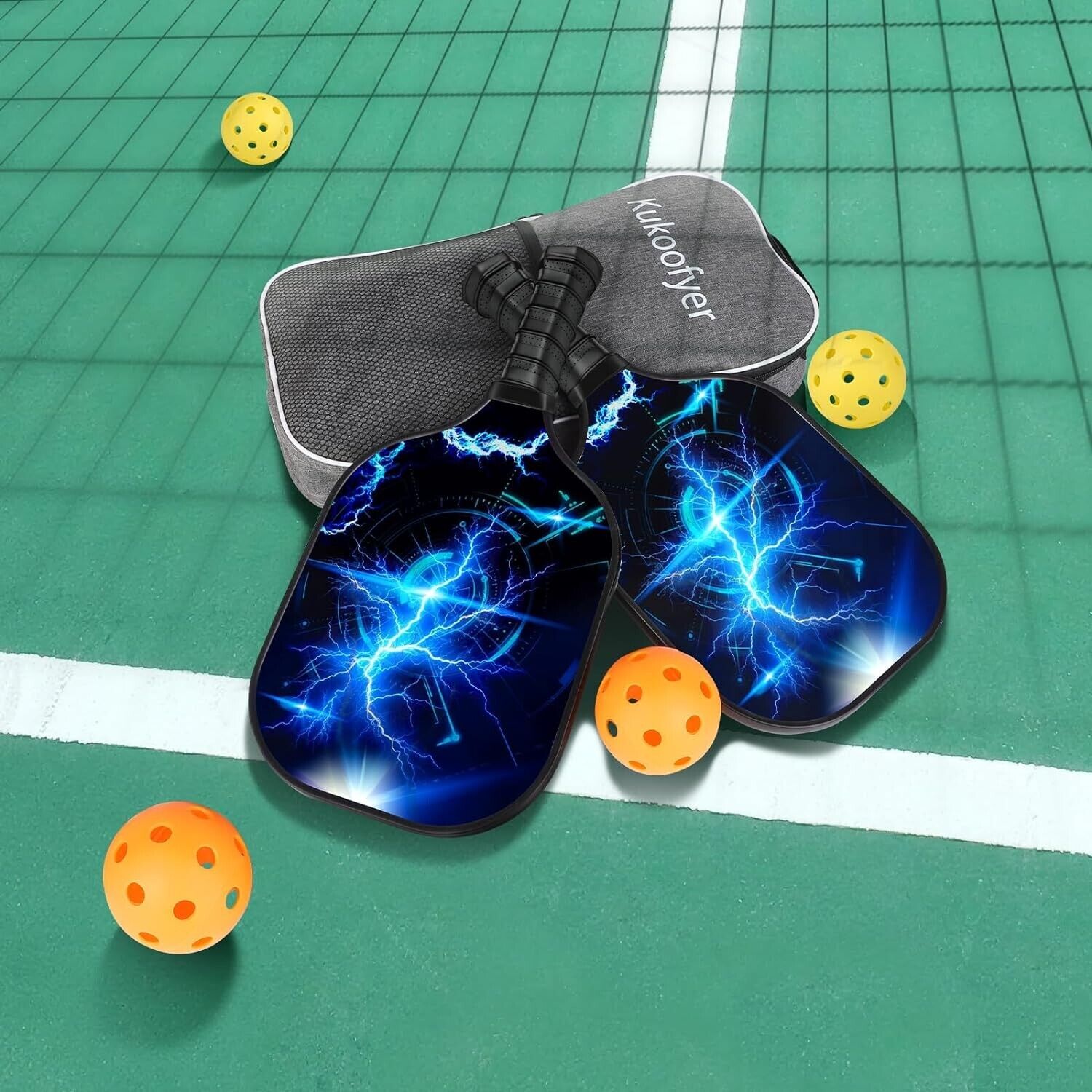 USAPA Approved Fiberglass Pickleball Paddle Set