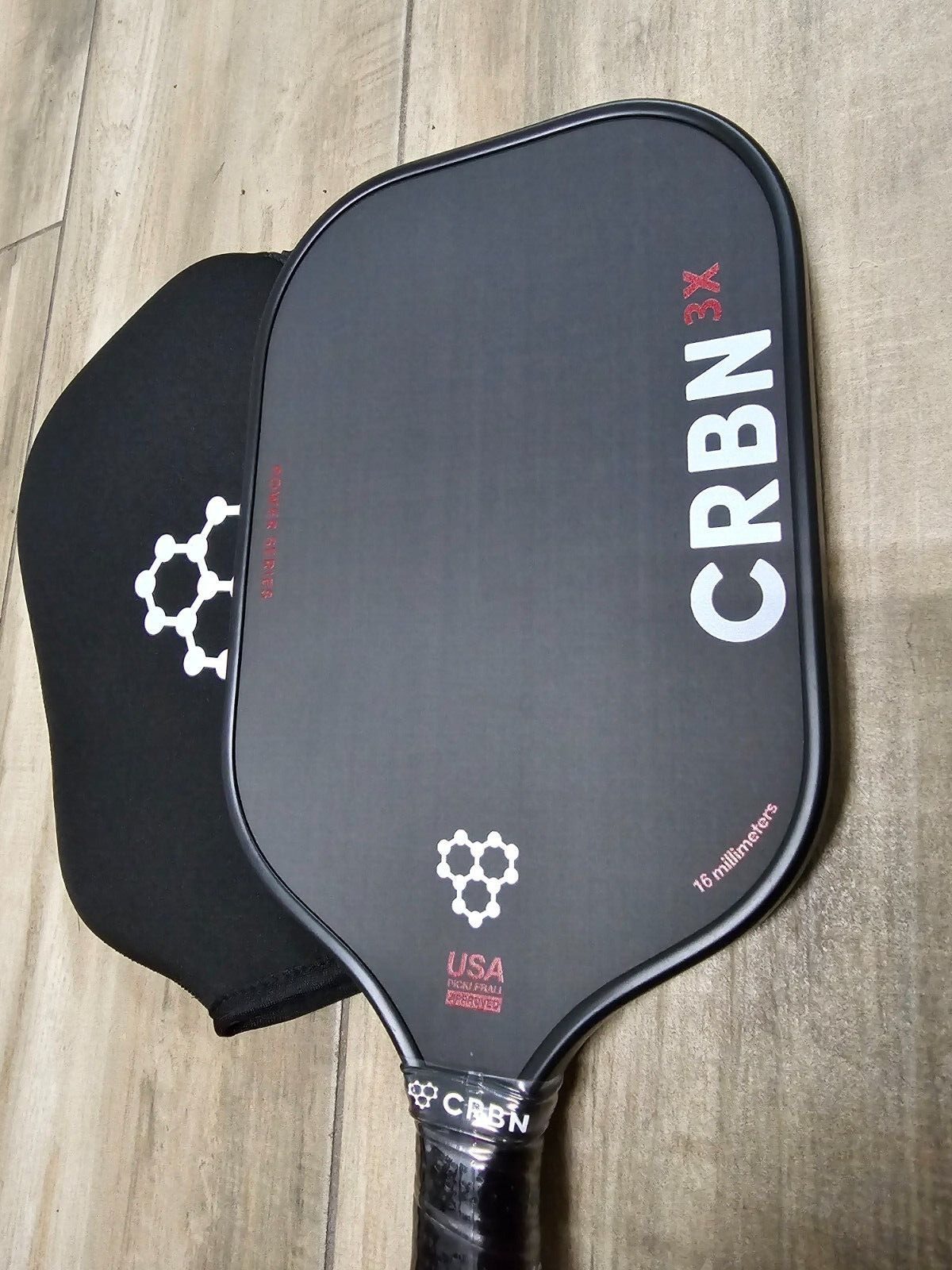 CRBN 3X Pickleball Paddle with Headcover 16mm