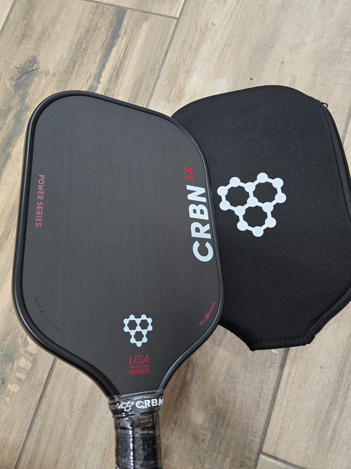 CRBN 3X Pickleball Paddle with Headcover 16mm