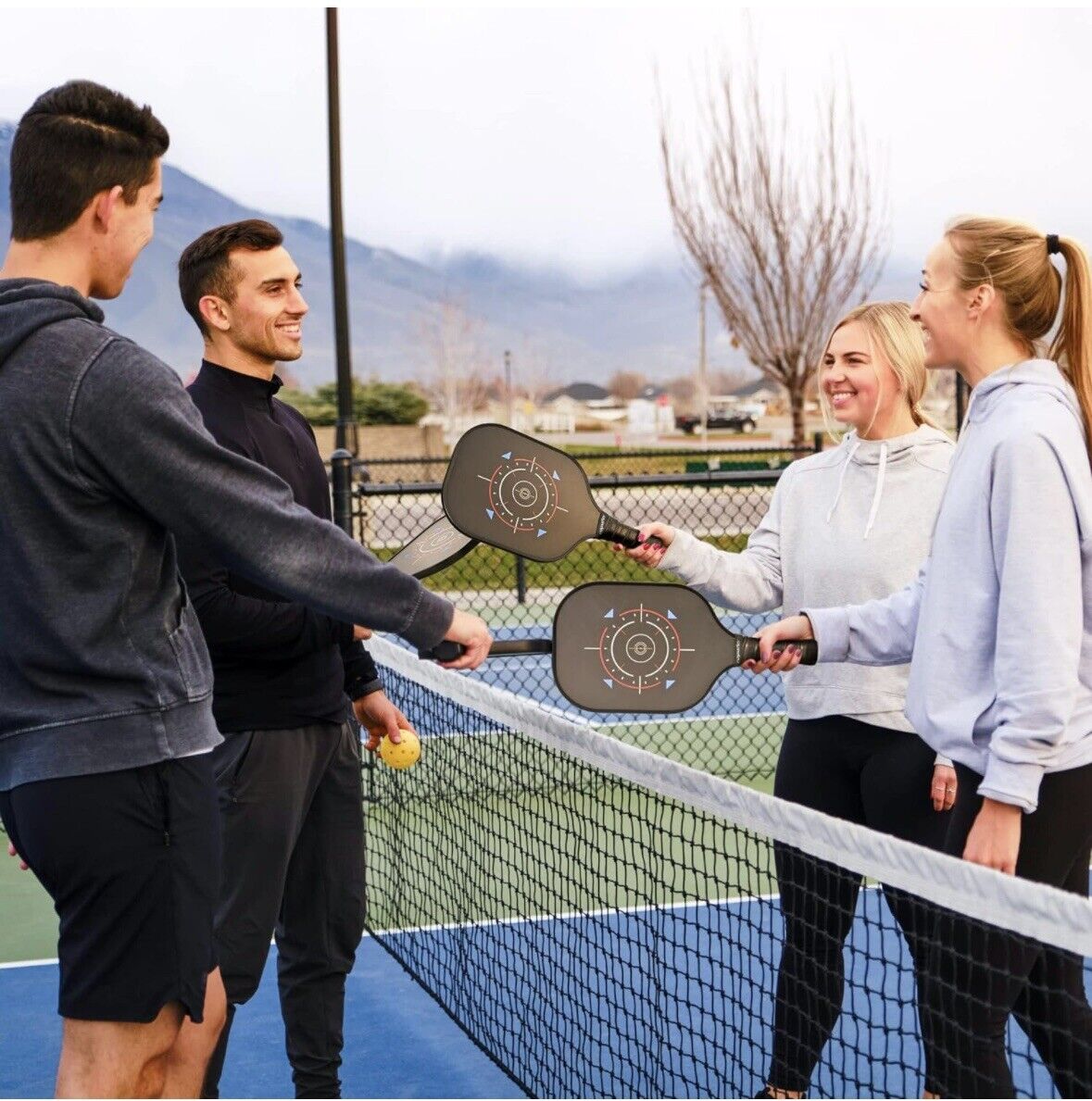 Fiberglass Pickleball Paddle Set with Balls