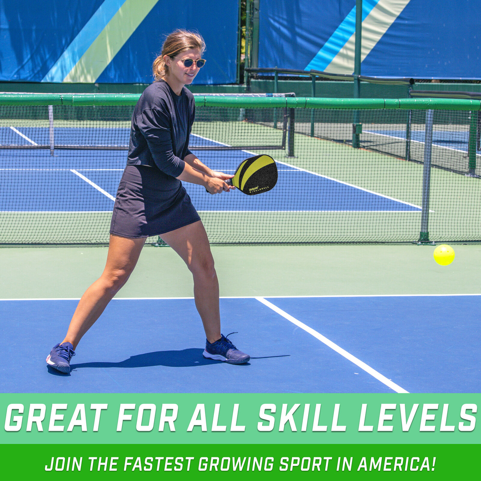 GoSports Yellow and Black Pickleball Set