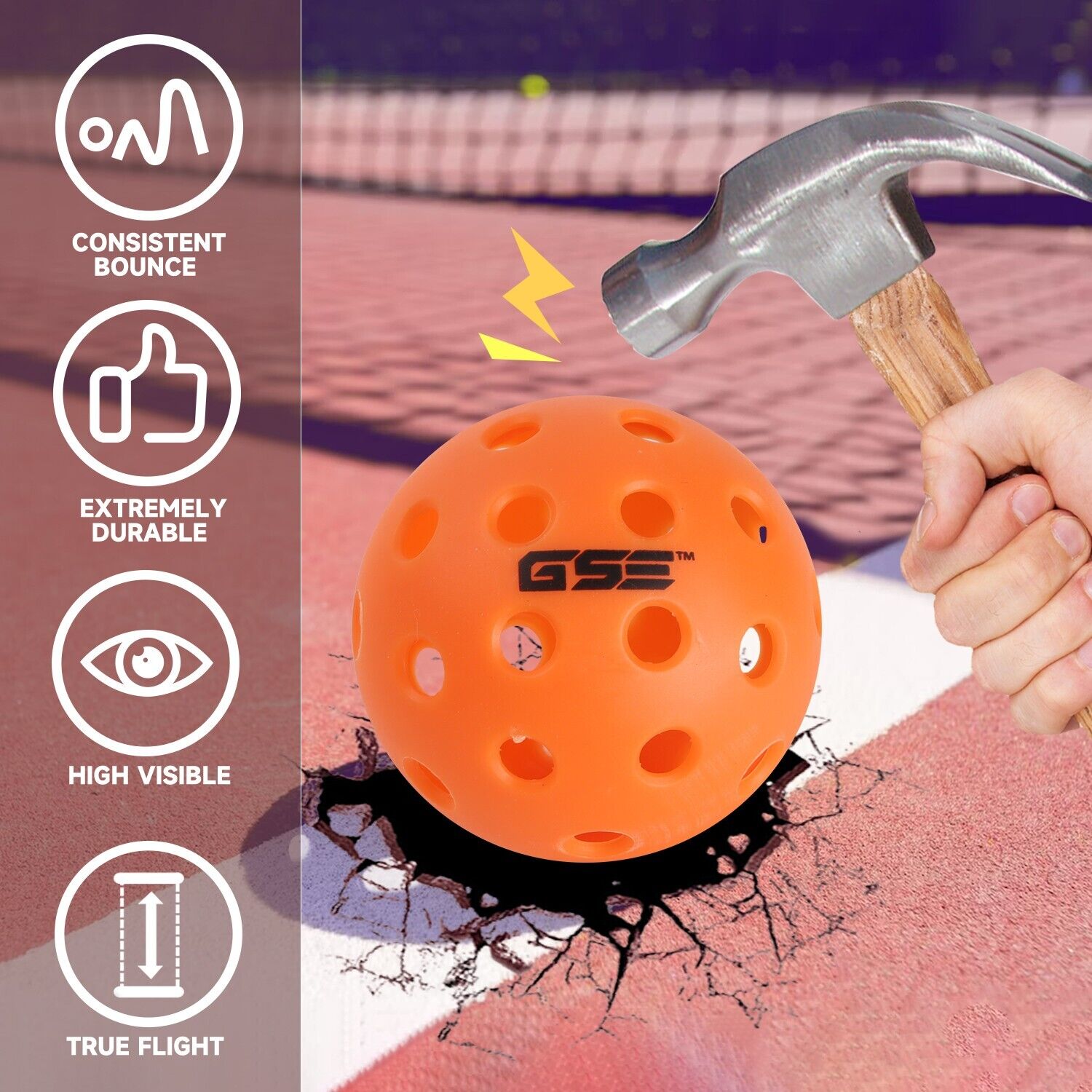 12-Pack Outdoor Pickleball Balls - USAPA Approved