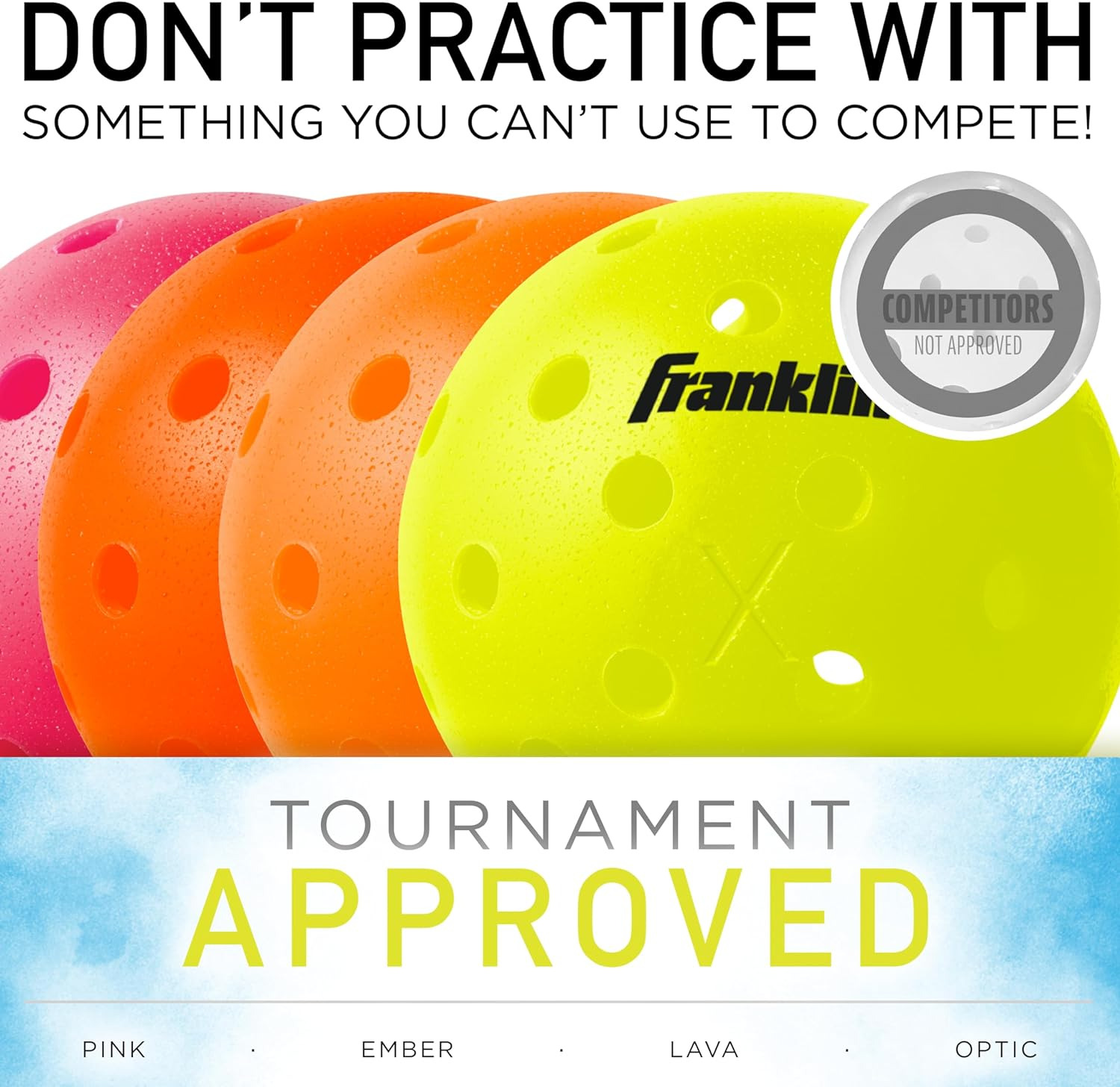 Franklin Sports X-40 Outdoor Pickleball Balls