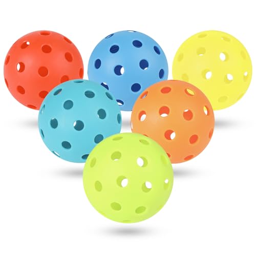 6 Pack Outdoor High-Elasticity Pickleball Balls