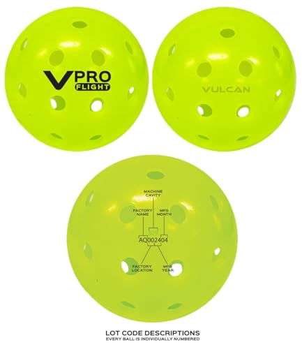 Vulcan VPRO Flight Outdoor Pickleball - 3 Pack