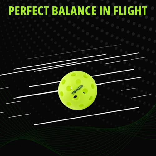 YOTIGER Outdoor High-Visibility Pickleball Balls - 4 Pack