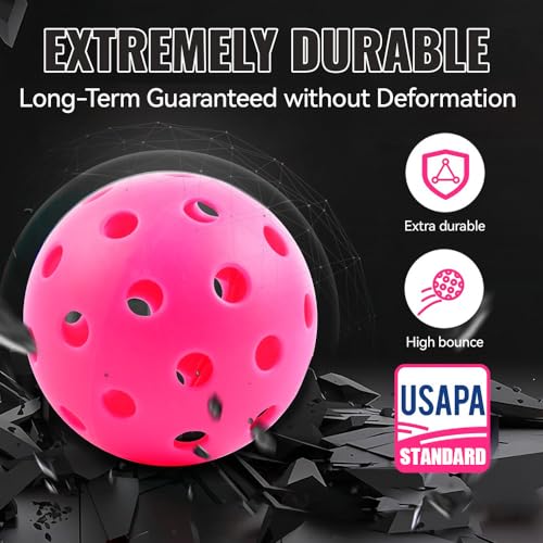 USAPA Standard Pink Outdoor Pickleball Balls - 4 Pack