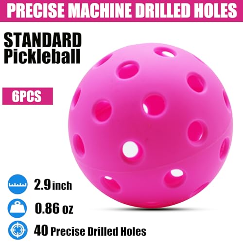 Magicorange 6-Pack High Elasticity Outdoor Pickleballs